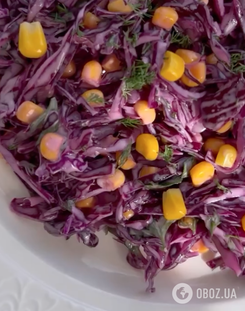 Полезный салат из фиолетовой капусты: рецепт блюда на каждый день