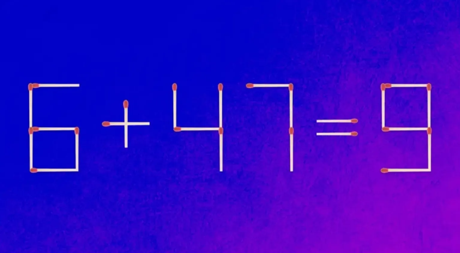 Пересуньте один сірник: непроста головоломка