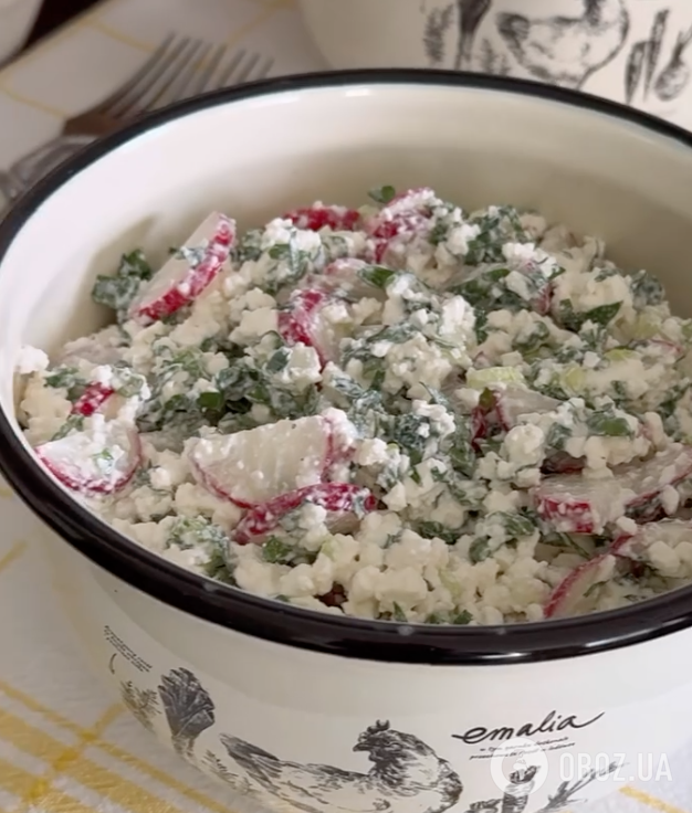 Полезный салат "Весенний" из редиски и творога: делимся легким рецептом