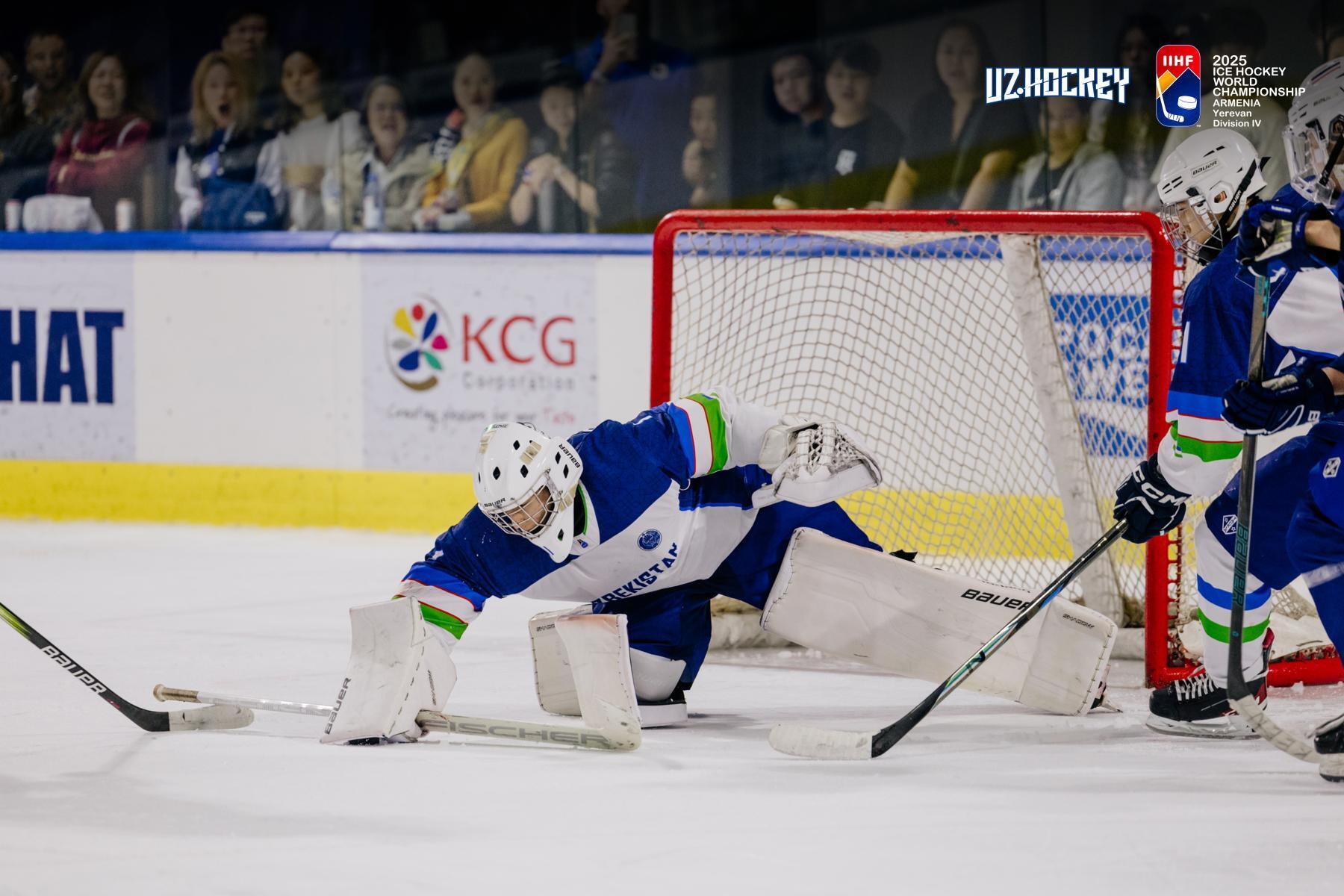 Сборная Узбекистана забила 88 голов за 4 матча ЧМ по хоккею, установив впечатляющий рекорд