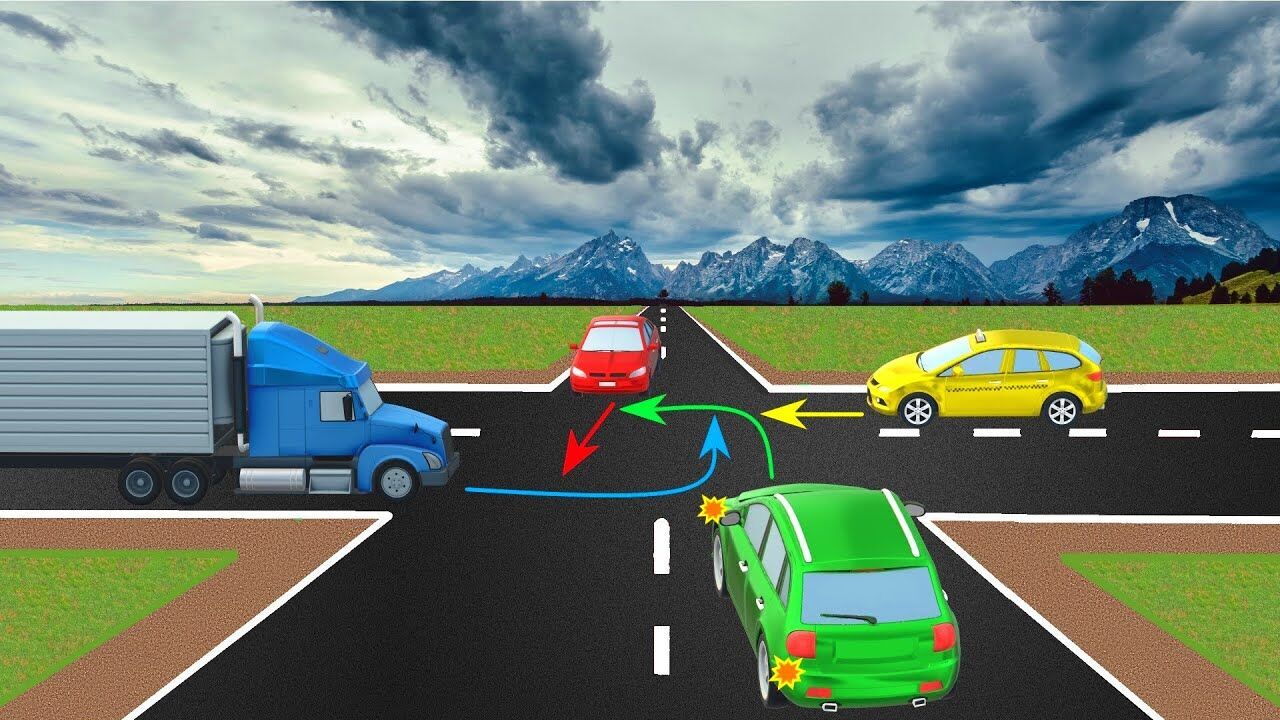 Какой правильный порядок разъезда? Тест на знание ПДД