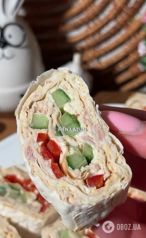 Ситний рулет з лаваша з тунцем: дуже смачна і універсальна закуска