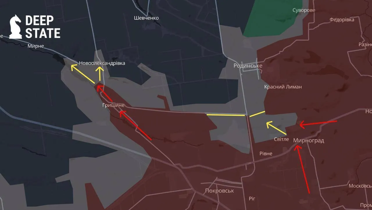 Оккупанты накапливают силы на южных окраинах Мирнограда: в ВСУ рассказали о тактике россиян