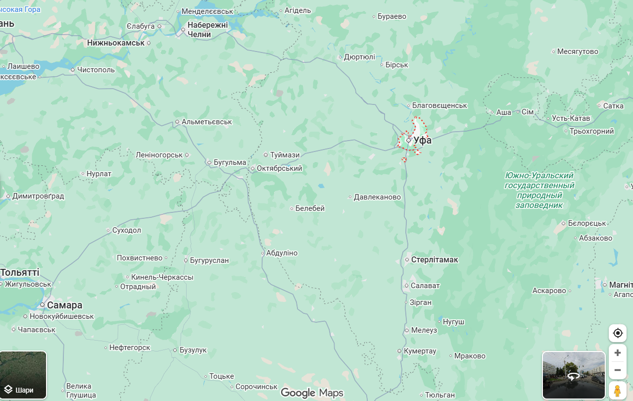 У російській Уфі атаковано НПЗ, сталась пожежа: чорний дим видно здалеку. Фото і відео