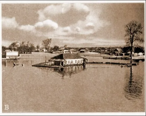 Люди ловили рибу прямо у себе вдома: у мережі показали, як затопило Поділ у Києві в 1931 році. Фото