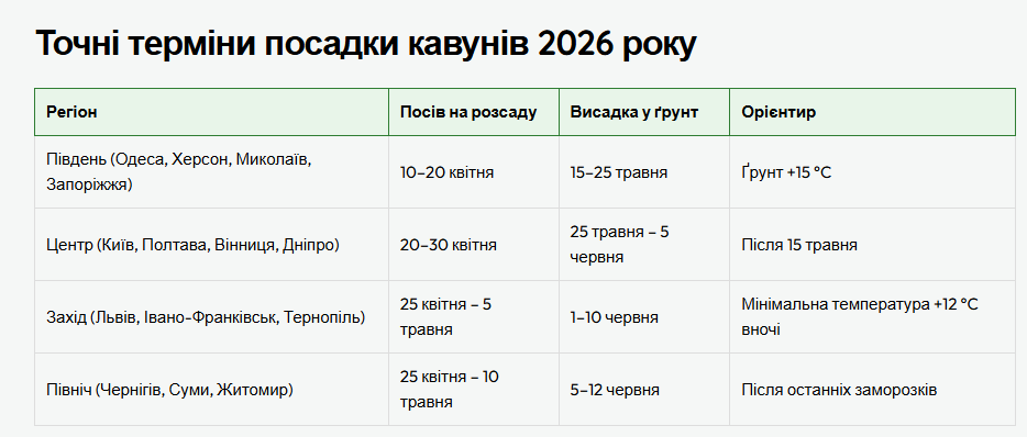 Когда надо сажать арбузы: благоприятные дни в 2026 году