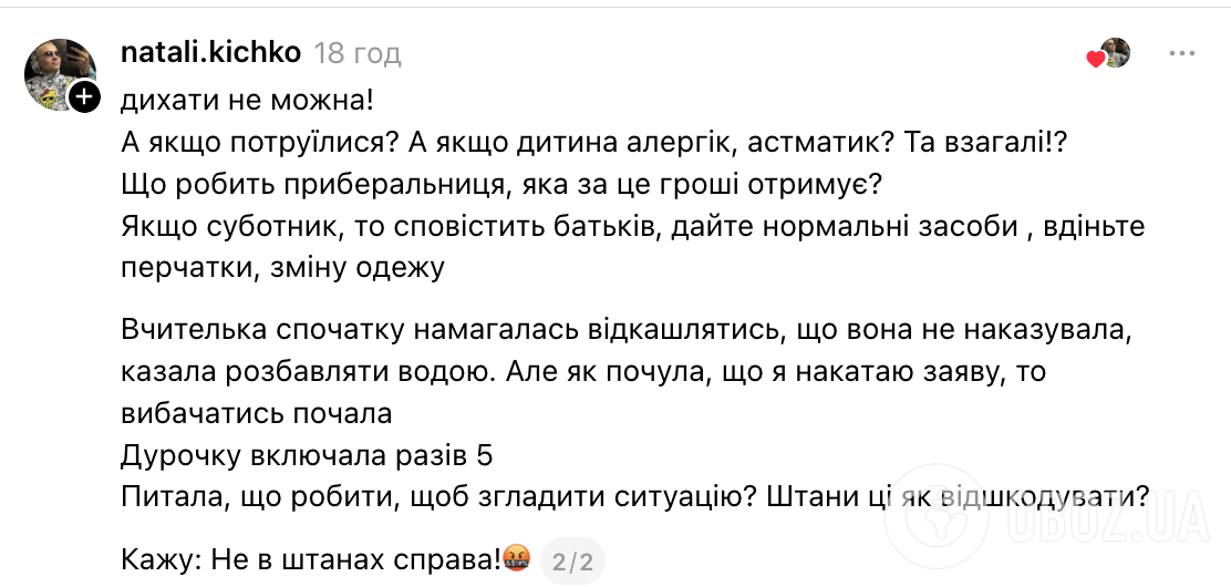 "А если дети отравятся? А если кто-то аллергик или астматик?" Украинцев возмутила учительница, которая заставила учеников 8 класса мыть парты "Доместосом"
