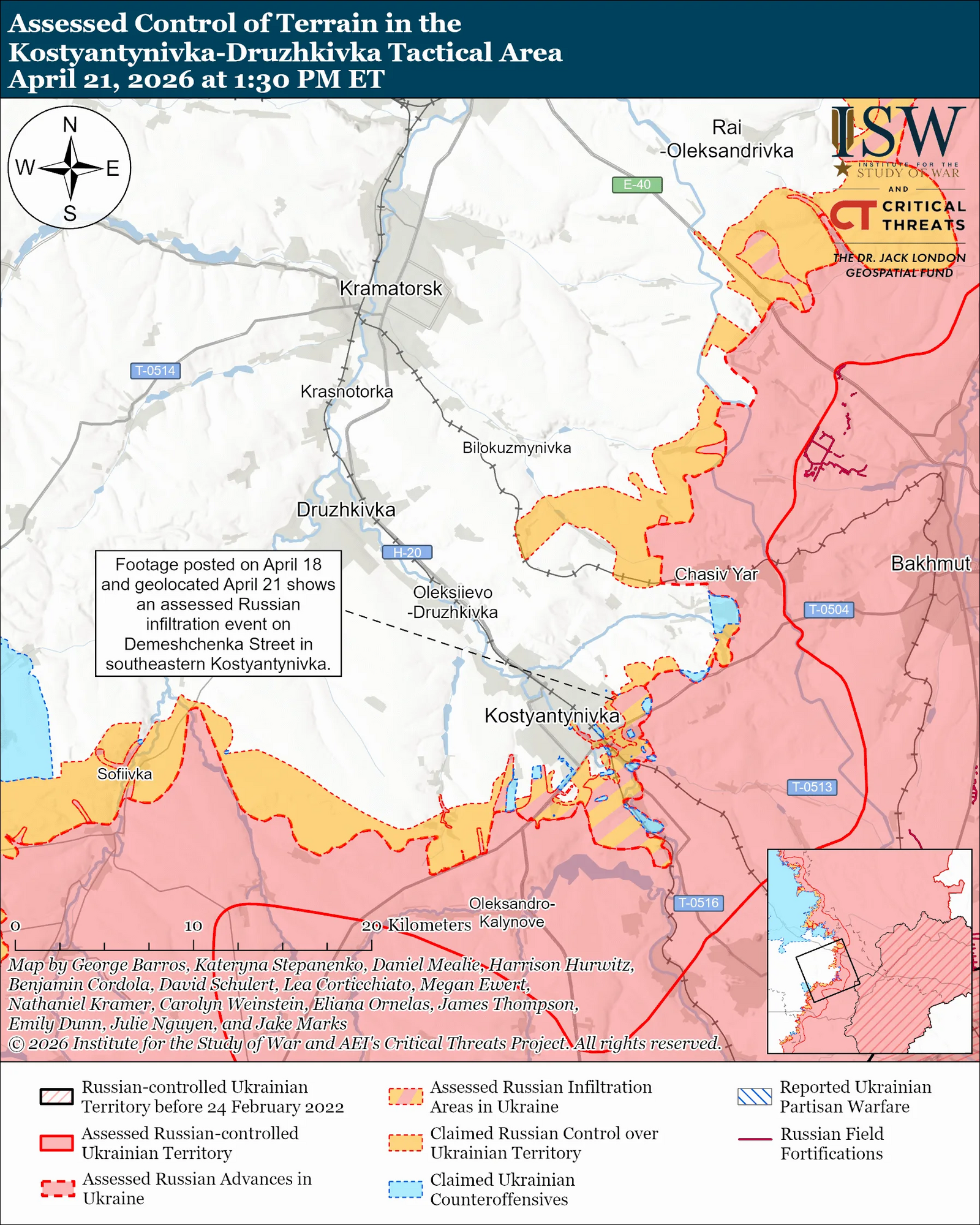Українські війська просунулися на Куп'янському напрямку та в тактичному районі Костянтинівка-Дружківка – ISW