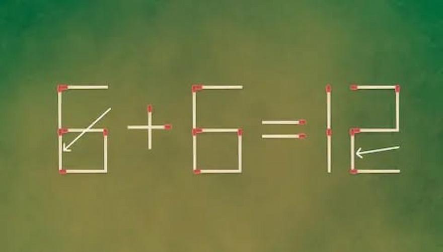 Передвиньте всего 2 спички – хитрая головоломка