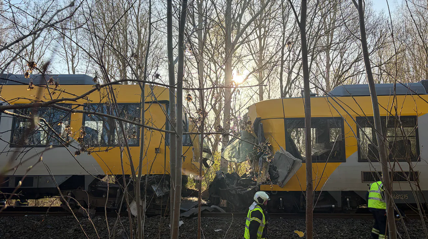 В Дании столкнулись два пассажирских поезда: пострадали 17 человек. Фото