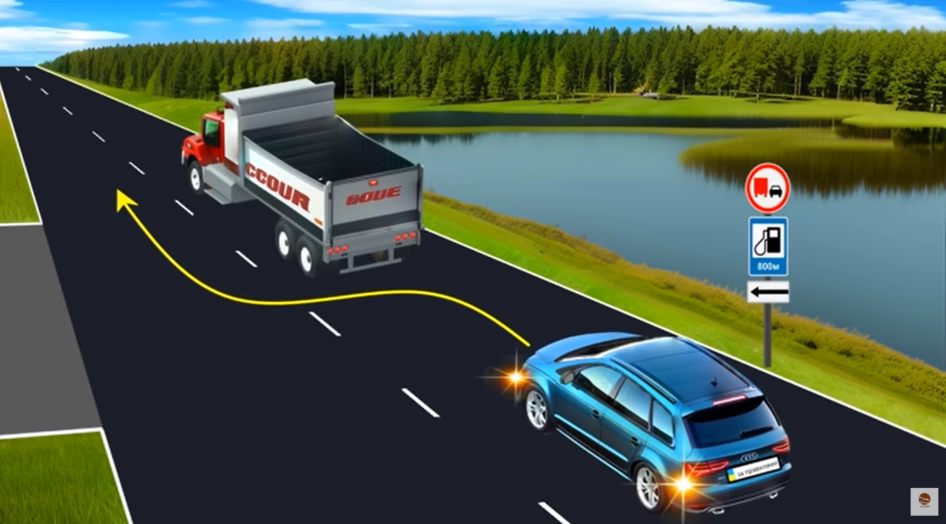 Чи можна обігнати вантажівку? Тест на знання ПДР
