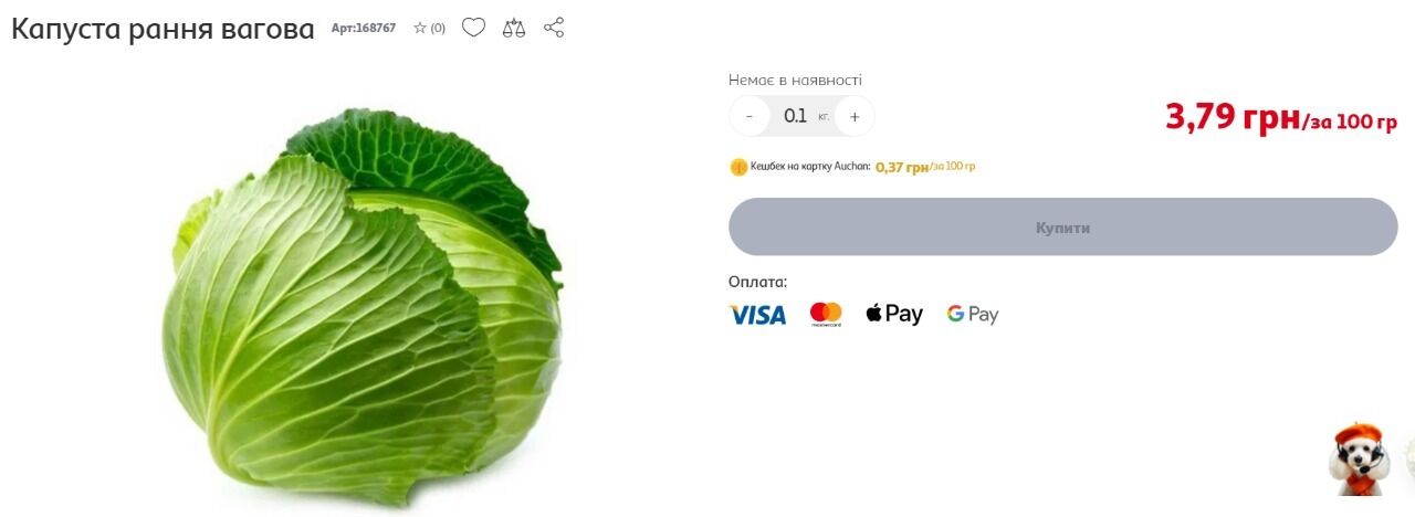 Вартість нижча ніж торік