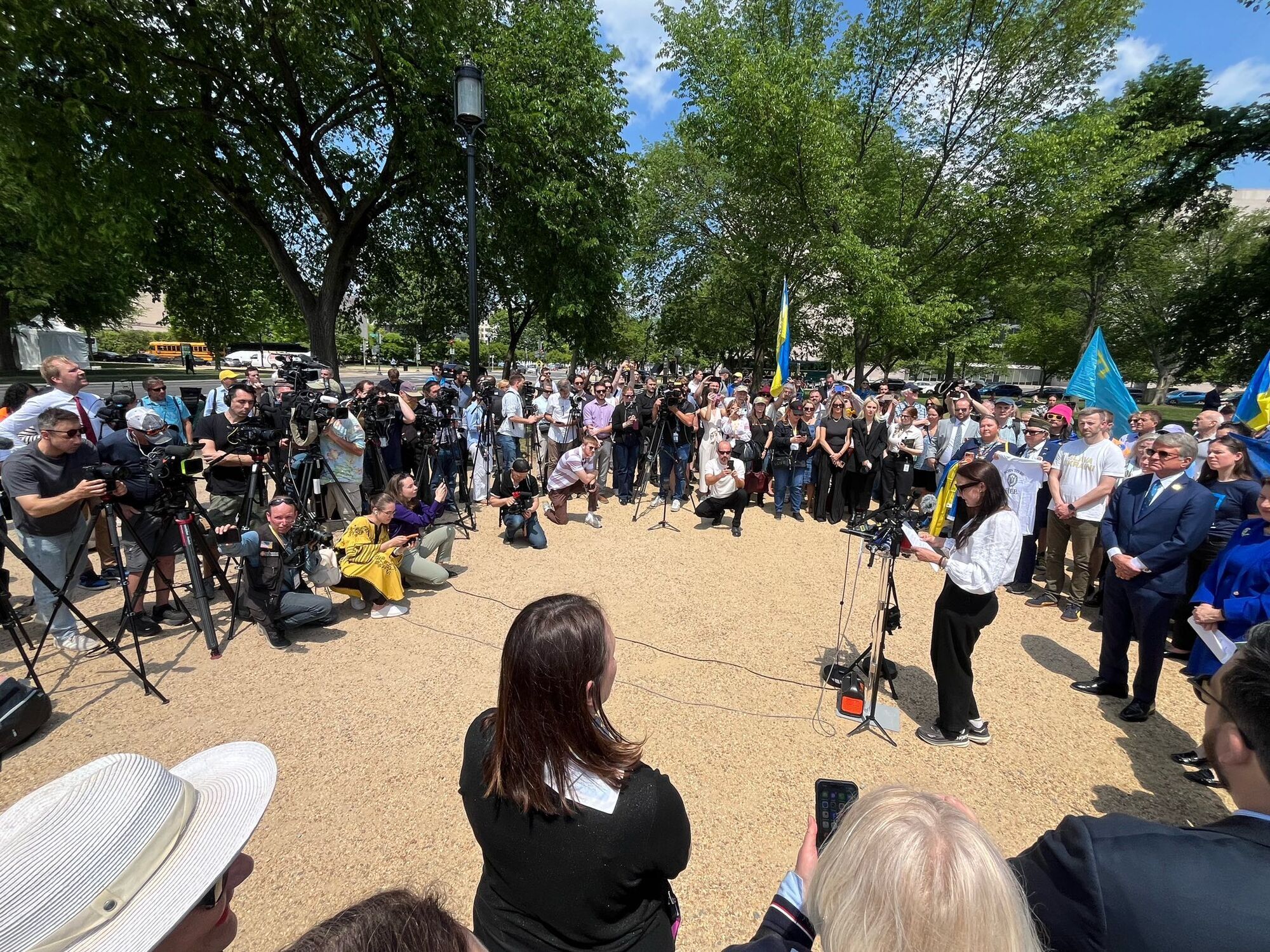 В Вашингтоне установили 20 тыс. плюшевых мишек в поддержку похищенных Россией украинских детей. Фото