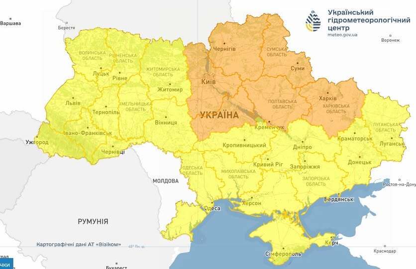 Украину накроет холодный воздух: где ожидаются заморозки и мокрый снег 24 апреля. Карта