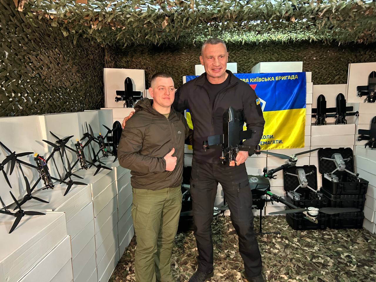 Бойцы 5-й отдельной штурмовой Киевской бригады получили 1960 БпЛА от столицы. Фото