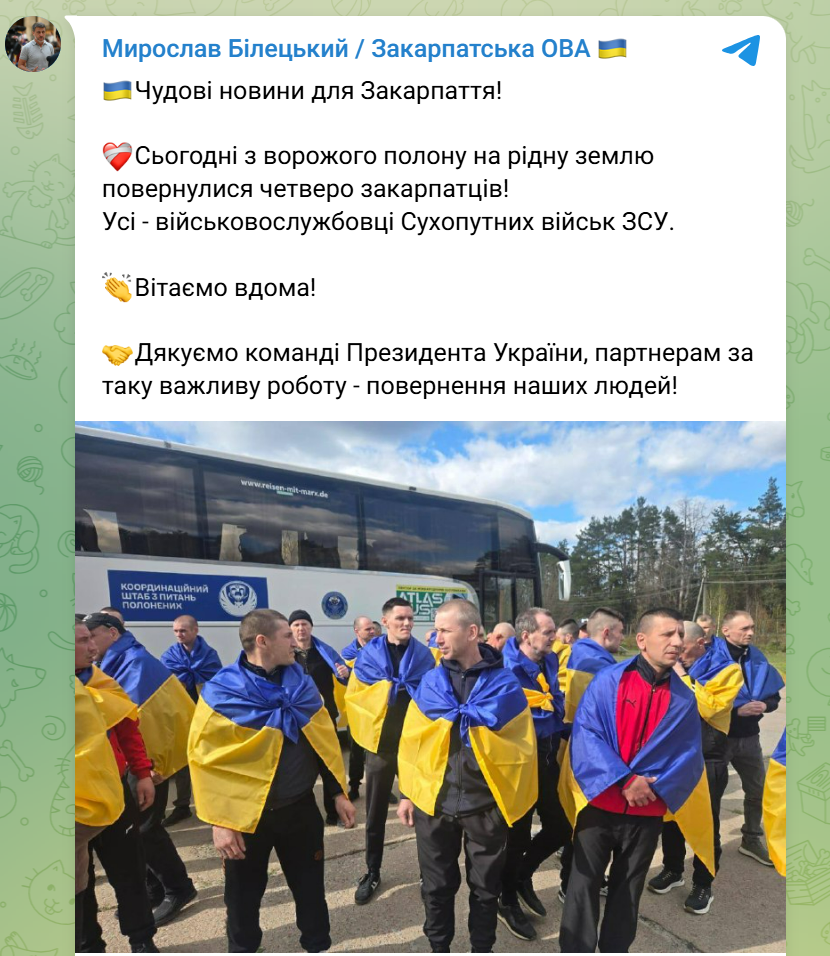 Обмін полоненими 24 квітня: списки тих, хто повернувся з російського полону (ОНОВЛЮЄТЬСЯ)