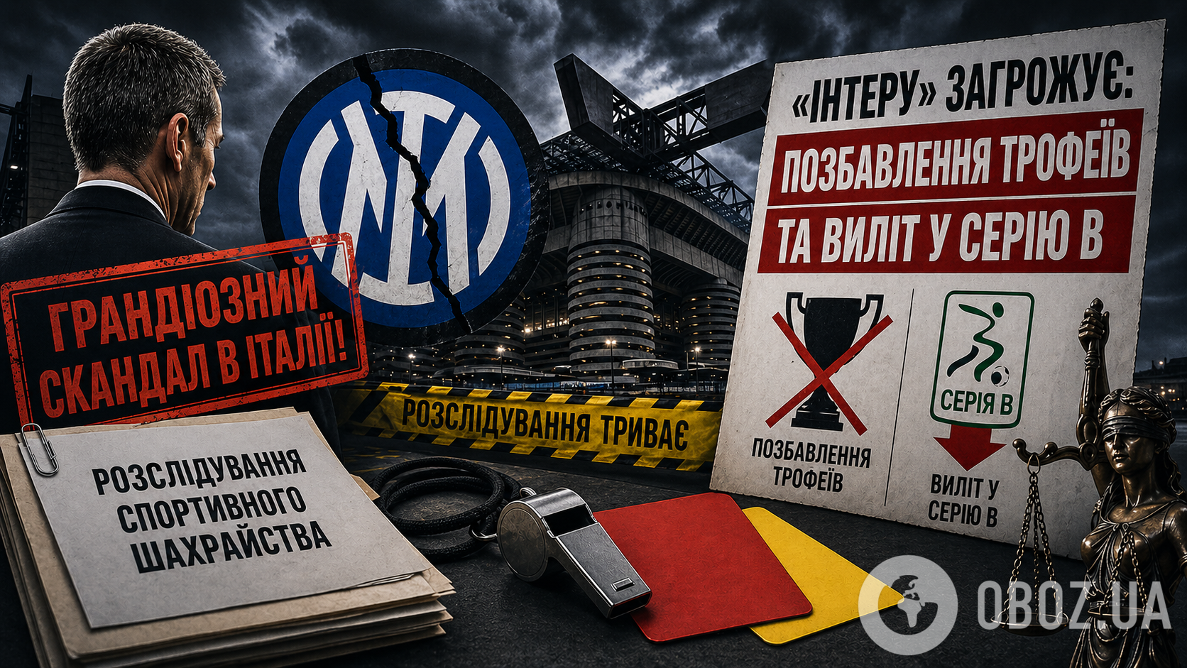 Грандиозный скандал в Италии. "Интеру" грозит лишение трофеев и вылет в Серию B