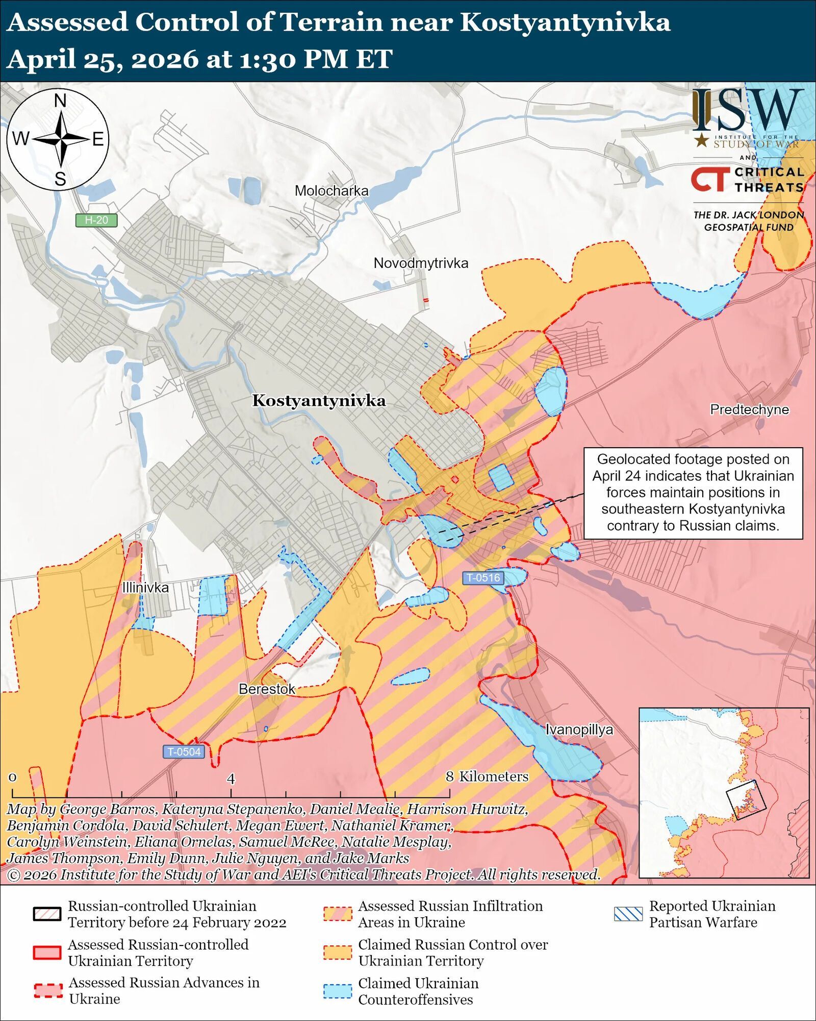 ЗСУ просунулися в районі Костянтинівка-Дружківка, РФ тисне на Покровськ: карти ISW