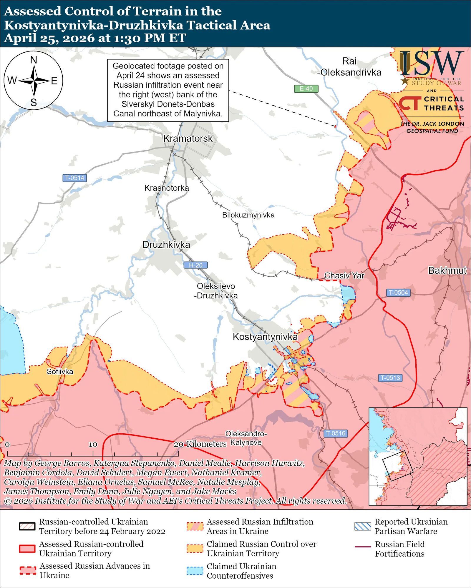 ЗСУ просунулися в районі Костянтинівка-Дружківка, РФ тисне на Покровськ: карти ISW