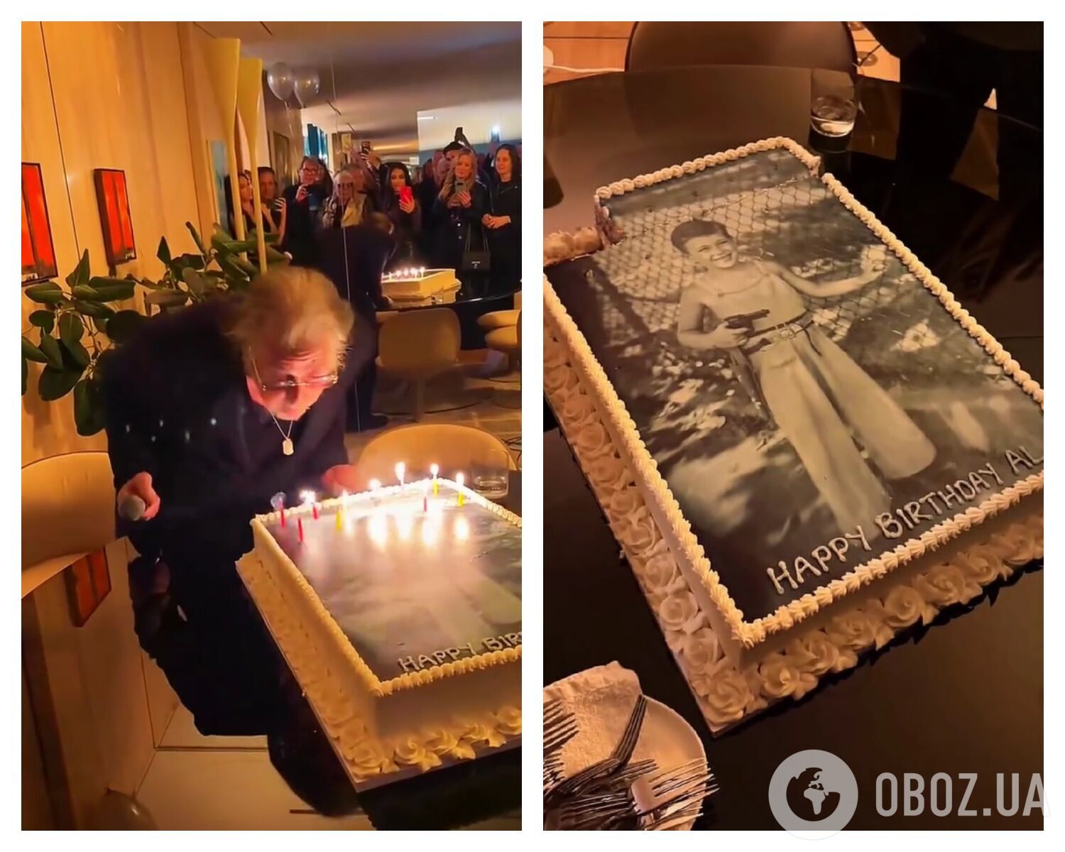 Торт с фото и вирусный танец: появилось видео с 86-летия легендарного Аль Пачино, который уже нечасто выходит в свет