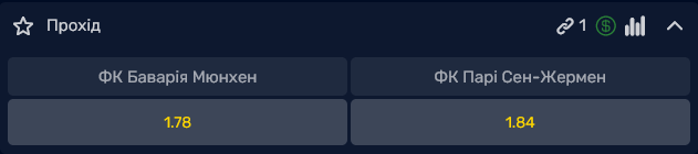 "Баварія" фаворит на вихід у фінал Ліги чемпіонів у парі з ПСЖ