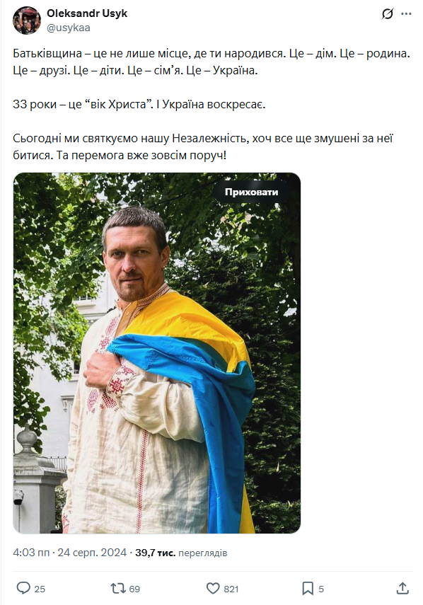 Фото Усика с флагом Украины попали под ограничения Илона Маска