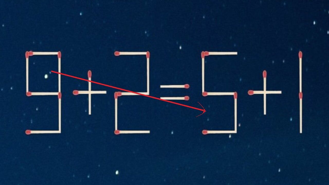 Передвиньте спичку: хитрая головоломка для самых умных