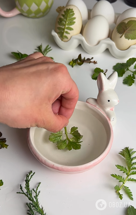 Крашанки на Великдень з цибулинням та листочками: як зробити цікавий візерунок на яйцях