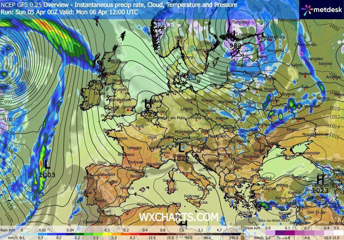 Украину 6 апреля ждут дожди и шторм: прогноз Диденко