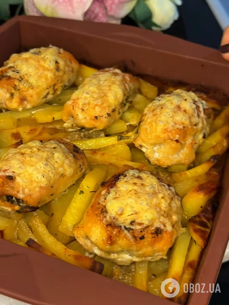 Як смачно запекти картоплю з курячими рулетиками: простий рецепт для ситного обіду