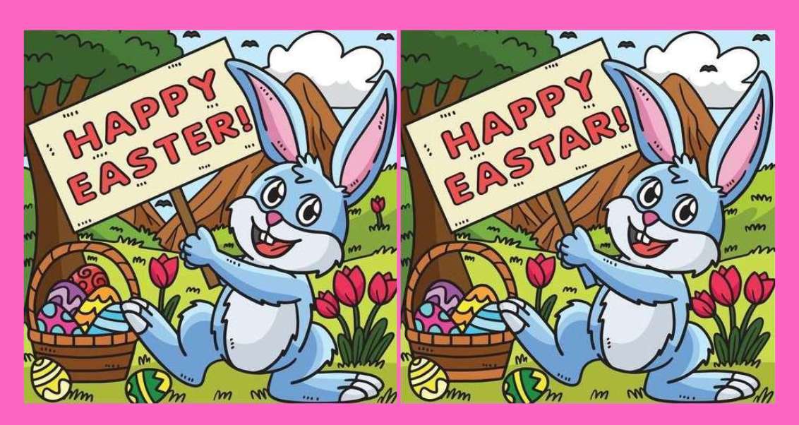 Найдите 8 отличий: хитрая пасхальная головоломка