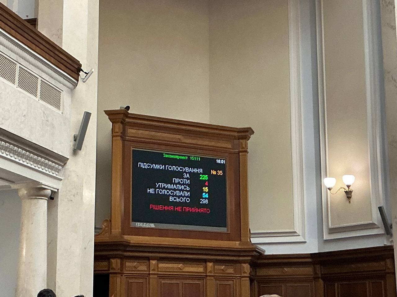 Нардепам не вистачило голосів