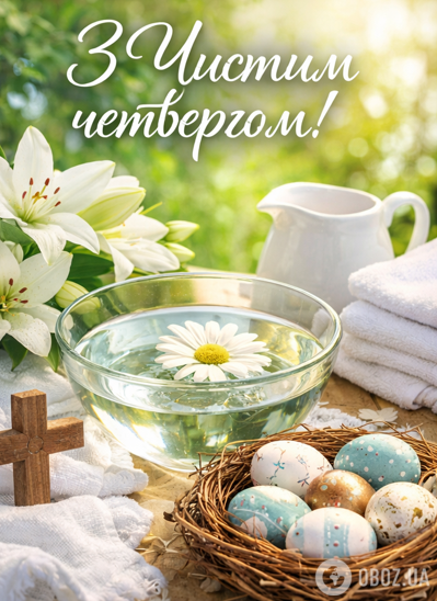 С Чистым четвергом: красивые поздравления и картинки: красивые поздравления и картинки