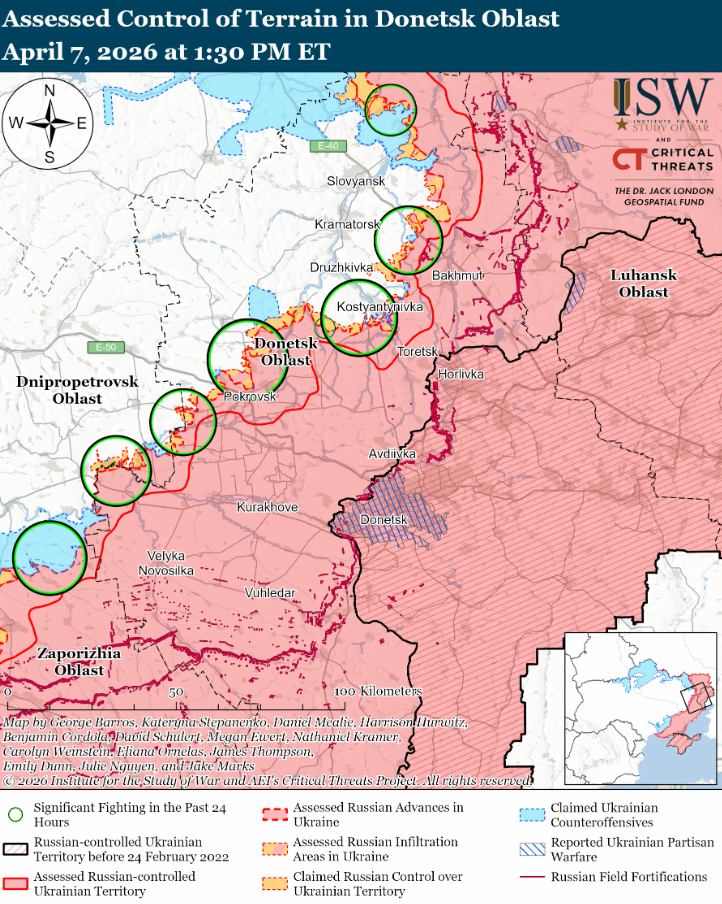 Украинские войска продвинулись на Славянском направлении – ISW