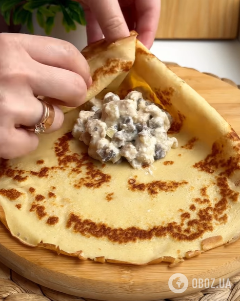 Можна приготувати на Великдень: жульєн в млинцях для святкового столу