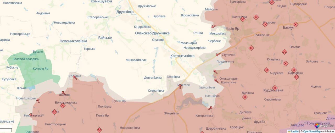 "Місто зникає під безперервним вогнем армії РФ": в ЗСУ показали, як зараз виглядає Костянтинівка. Фото