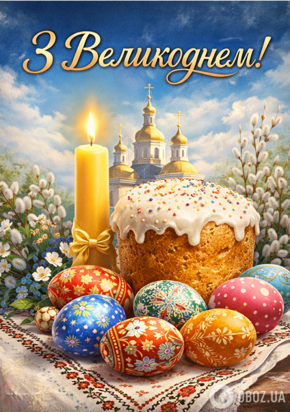 Привітання з Великоднем: красиві побажання, листівки, картинки українською мовою