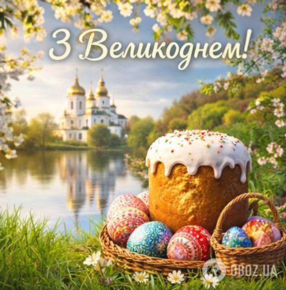 Привітання з Великоднем: красиві побажання, листівки, картинки українською мовою