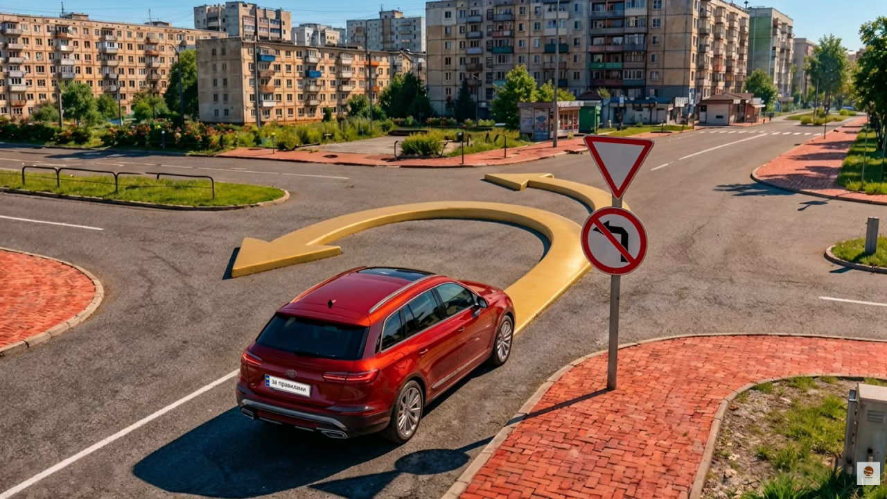 Який маневр дозволений на перехресті? Завдання з ПДР