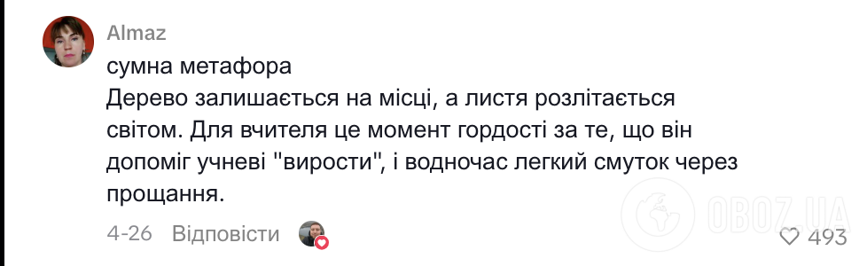 "Дерево залишається на місці, а листя розлітається світом". Молодий учитель з Миколаївщини зворушив відео зі своїми першими випускниками