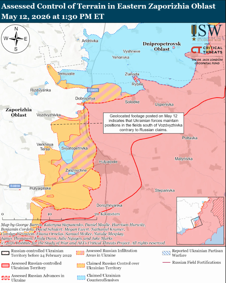 Украинские войска продвинулись в направлении Славянска и в тактическом районе Константиновка-Дружковка – ISW