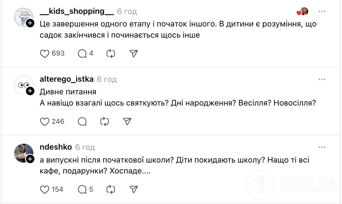 "Навіщо в дитячих садках випускні? Що вони святкують?" Мережу сколихнула бурхлива дискусія