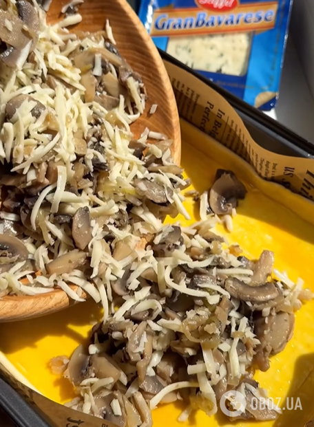 Сытный открытый пирог с грибами и сыром: готовится элементарно