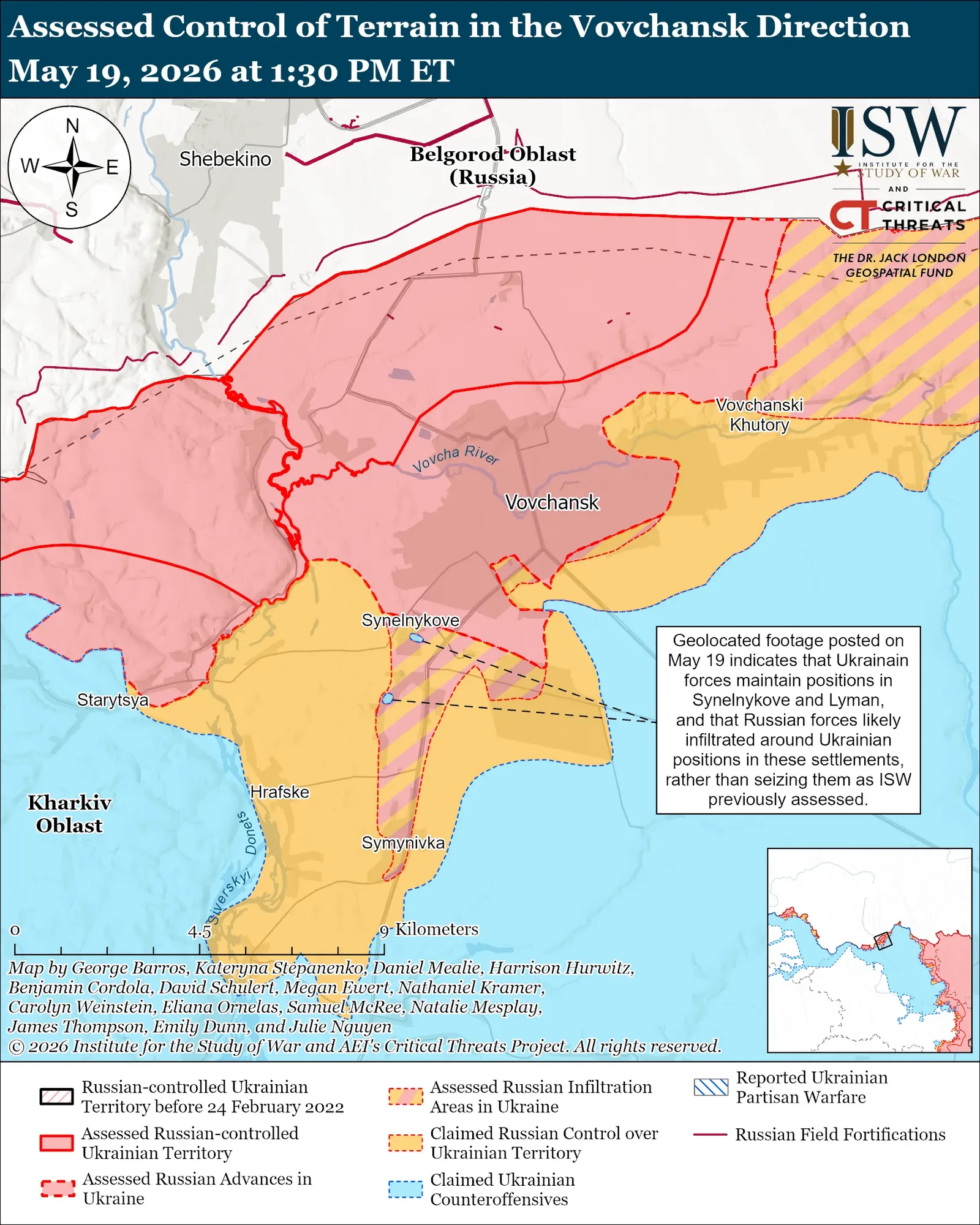 Украинские войска продвинулись на севере Харьковщины, на Купянском и Гуляйпольском направлениях – ISW