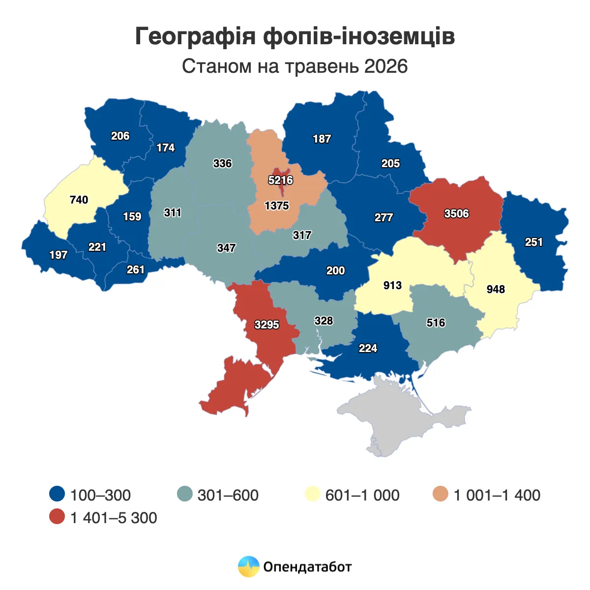 Где зарегистрировано больше всего иностранных ФЛП