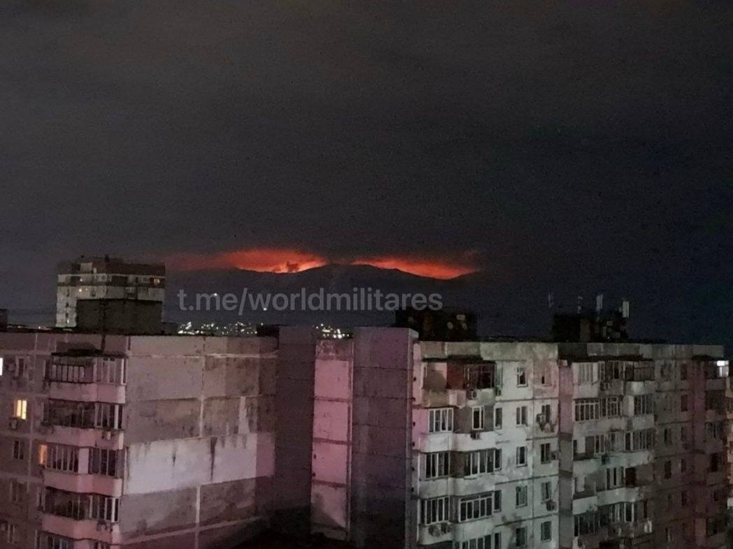 Заграва від пожежі у Новоросійську