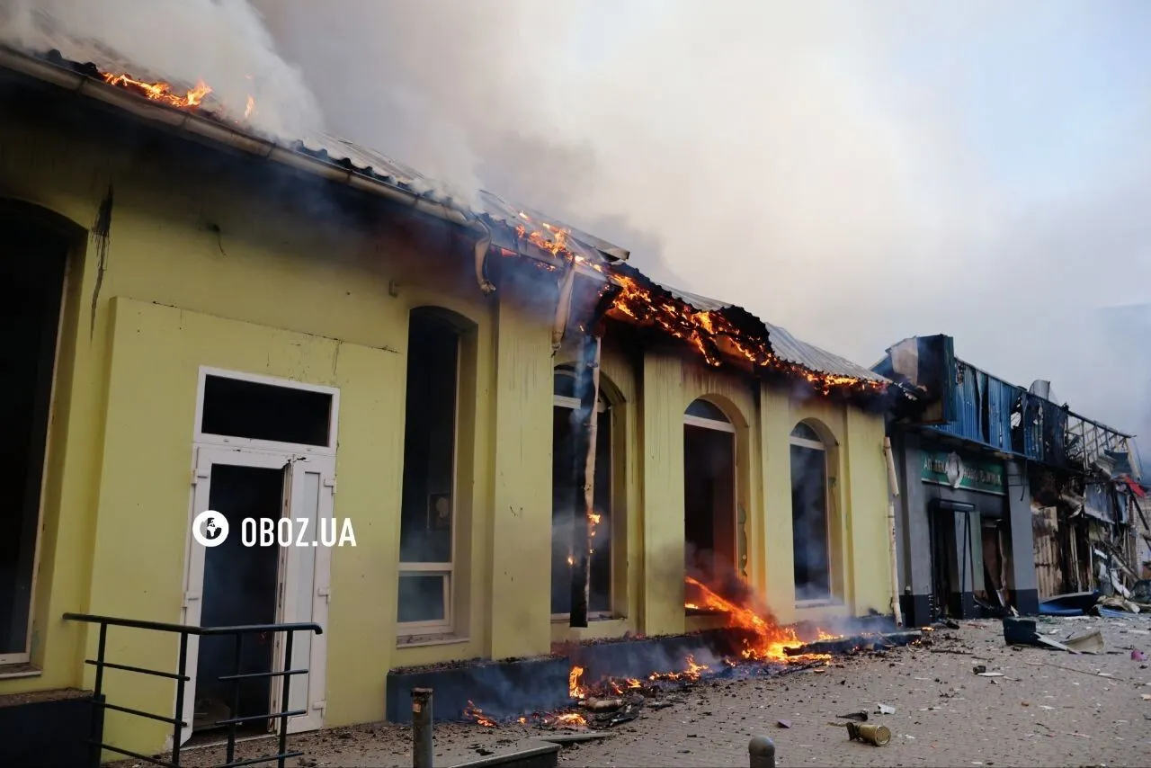 Київ у вогні і димі після нічної атаки РФ: є загиблий і десятки постраждалих