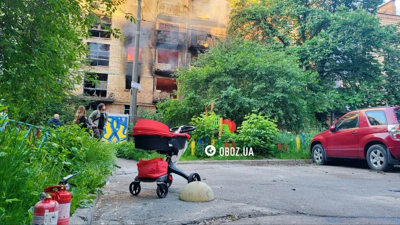 Київ у вогні і димі після нічної атаки РФ: є загиблий і десятки постраждалих