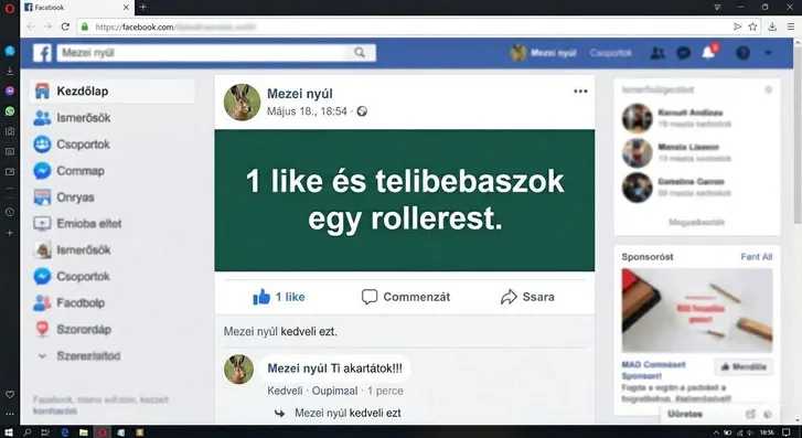 В Угорщині заєць "збив" чоловіка на самокаті: момент незвичайної ДТП потрапив на відео