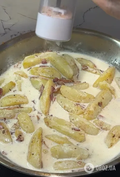 Как вкусно приготовить картофель на обед: рецепт с беконом и сливками